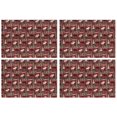 thumbnail image 1 of Red Christmas Animal and Tree Pattern Summer Placemats Table Placemats Set Of 4-Linen Kitchen Washable Placemats Table Mats 11.8"x17.7" Non-Slip Heat Resistant, 1 of 6
