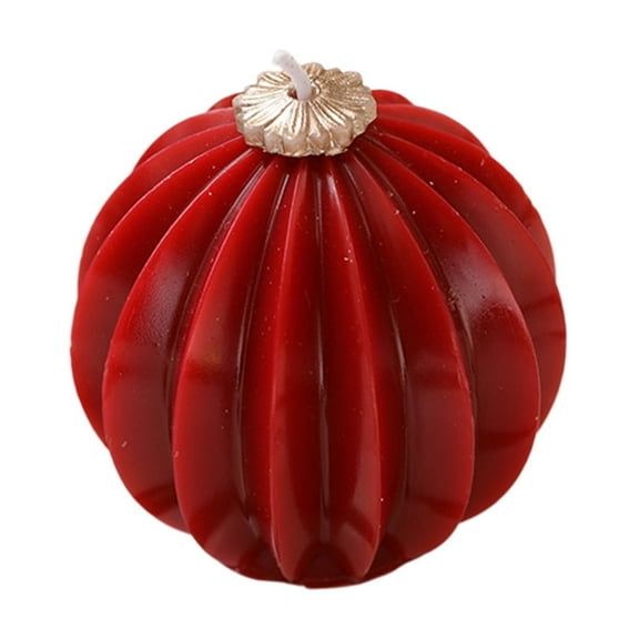 Red Christmas Ball Candle Aromatic Spherical Scented Candle Holiday Home Decoration Festive Ornament 2.76x2.36 Inch