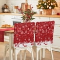 thumbnail image 1 of Red Christmas Balls Chair Covers Set of 6 Winter Xmas Ball Snowflakes Scenery Chair Back Covers Stretch Removable Washable Slipcovers Protector for Dining Room Kitchen Party Decor, 1 of 5
