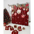 thumbnail image 1 of Red Christmas Balls Shower Curtain, Xmas Poinsettia Botanical Plaid Waterproof Washable Boho Funny Cute Shower Curtains Set for Bathroom Farmhouse Bathtubs Decor with Hook, 36"Wx72"L, 1 of 7