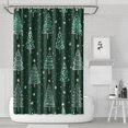 thumbnail image 1 of Red Christmas Bath Curtain,Rustic Farmhouse Holiday New Year Shower Curtains Suitable Bathroom Curtains for Campus Bathroom Decor Christmas, 1 of 5