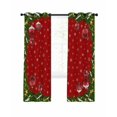 Red Christmas Blackout Curtains 45 Inches Length, Xmas Balls Winter ...