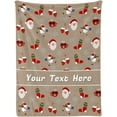 thumbnail image 1 of Red Christmas Blanket, Customized Blanket with Name, Personalized Blanket Throw Blankets for Adult Kid, Tree & Snowflake, 30" x 40", 1 of 5