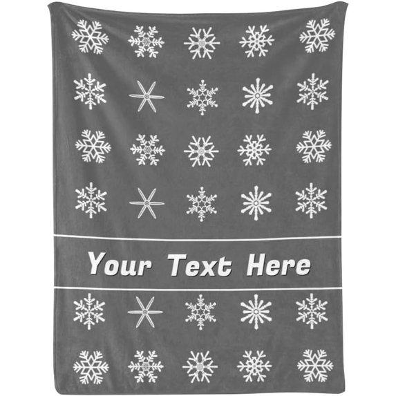 Red Christmas Blanket, Customized Blanket with Name, Personalized Blanket Throw Blankets for Adult Kid, Tree & Snowflake, 30" x 40"