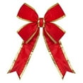 thumbnail image 1 of Red Christmas Bow Large 18 Inch - Outdoor Holiday Decorations, Structural 3D Nylon Bow with Trim, Festive House Decor for Columns, Lampposts & More, 1 of 4