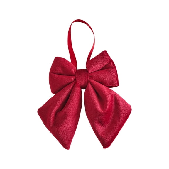Red Christmas Bows Outdoor Decorations, Large Christmas Tree Topper Bow, Pre-Tied Velvet Fabric Wreath Bow Hanging Ribbon Bow for Xmas Home Front Door Party Holiday Decor