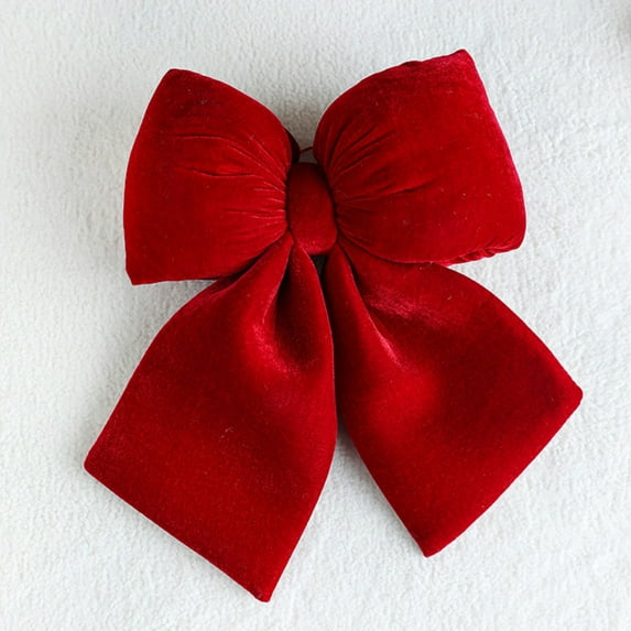 Red Christmas Bows Outdoor Decorations,Velvet Christmas Tree Topper Bow, Large Wreath Bow Party Supplies for Door Fireplace Stairs Railing Porch