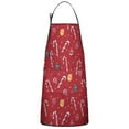 thumbnail image 1 of Red Christmas Candy Cane Pattern Apron-Garden Aprons for Women with Pockets-Cotton Linen Waterproof Kitchen Cooking Gardening Aprons Adjustable for Kitchen,Cooking,BBQ and Salon 33"x27", 1 of 7