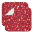 thumbnail image 1 of Red Christmas Candy Cane Pattern Dish Drying Mat for Kitchen 1 Pack, Ultra Absorbent Microfiber Dishes Drainer Mats,16x18in(41x46cm), 1 of 6