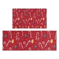 thumbnail image 1 of Red Christmas Candy Cane Pattern Kitchen Rugs Sets Of 2,Anti Fatigue Kitchen Mat Rugs Non Slip Washable,Decorative Kitchen Floor Mats for Kitchen,Sink,Laundry,17"x30"+17"x47", 1 of 7