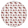 thumbnail image 1 of Red Christmas Car and Flower Pattern Round Fitted Tablecloth with Elastic Edge,Dining Table Cover Waterproof,Outdoor Round Tablecloth for Camping,Dining,Indoor and Outdoor, 1 of 7