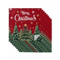 thumbnail image 1 of Red Christmas Cloth Napkins Set of 8 Reusable Dinner Napkins, Snowflake Xmas Christmas Tree Cocktail Napkin Washable Table Napkins for Wedding/Holiday Party/Baby Shower 20"x20", 1 of 7