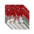 thumbnail image 1 of Red Christmas Cloth Napkins Set of 8 Reusable Dinner Napkins, Snowman Snowflake Xmas Tree Winter Cocktail Napkin Washable Table Napkins for Wedding/Holiday Party/Baby Shower 20"x20", 1 of 7