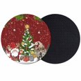 thumbnail image 1 of Red Christmas Coasters Set of 2, Absorbent Coasters for Drinks, Gnomes Xmas Tree Snowflake Winter Gifts Coaster for Desk Coffee Table Protection, Home Decor House Warming Gifts 4", 1 of 8