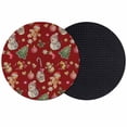 thumbnail image 1 of Red Christmas Coasters Set of 2, Absorbent Coasters for Drinks, Xmas Tree Balls Snowman Gingerbread Coaster for Desk Coffee Table Protection, Home Decor House Warming Gifts 4", 1 of 8