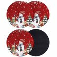 thumbnail image 1 of Red Christmas Coasters Set of 4, Absorbent Coasters for Drinks, Snowman Pine Tree Animals Winter Snowflake Coaster for Desk Coffee Table Protection, Home Decor House Warming Gifts 4", 1 of 8