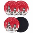 thumbnail image 1 of Red Christmas Coasters Set of 4, Absorbent Coasters for Drinks, Snowman Snowflake Winter Birds Coaster for Desk Coffee Table Protection, Home Decor House Warming Gifts 4", 1 of 8