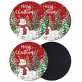 thumbnail image 1 of Red Christmas Coasters Set of 4, Absorbent Coasters for Drinks, Xmas Trees Snowman Elk Snowflake Coaster for Desk Coffee Table Protection, Home Decor House Warming Gifts 4", 1 of 8
