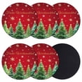 thumbnail image 1 of Red Christmas Coasters Set of 6, Absorbent Coasters for Drinks, Winter Xmas Trees Snowflake Holiday Coaster for Desk Coffee Table Protection, Home Decor House Warming Gifts 4", 1 of 8