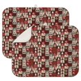 thumbnail image 1 of Red Christmas Collage Pattern Dish Drying Mat for Kitchen 1 Pack, Ultra Absorbent Microfiber Dishes Drainer Mats,18x24in(46x61cm), 1 of 4