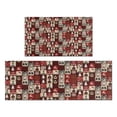 thumbnail image 1 of Red Christmas Collage Pattern Kitchen Rugs Sets Of 2,Anti Fatigue Kitchen Mat Rugs Non Slip Washable,Decorative Kitchen Floor Mats for Kitchen,Sink,Laundry,17"x30"+17"x47", 1 of 7