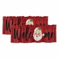 thumbnail image 1 of Red Christmas Curtain Valances for Windows, Kitchen Valance Window Treatments Panel 2 Pack, Santa Xmas Rustic Farmhouse Winter Rod Pocket Short Curtains for Bathroom Bedroom 42 x 18 Inch, 1 of 8