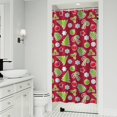 thumbnail image 1 of Red Christmas Decoration Pattern Shower Curtain 36"x72" ,Bathroom Decorative Shower Curtains Set with 12 Hooks,Modern Waterproof Washable Shower Curtain, 1 of 6