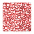 thumbnail image 1 of Red Christmas Deer and Gift Pattern Square Fitted Tablecloth with Elastic Edge,Square Table Cover,Washable Elastic Table Cover for Home Kitchen Party Decor 34"x34", 1 of 6