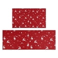 thumbnail image 1 of Red Christmas Deer Pattern Kitchen Rugs Sets Of 2,Anti Fatigue Kitchen Mat Rugs Non Slip Washable,Decorative Kitchen Floor Mats for Kitchen,Sink,Laundry,17"x30"+17"x47", 1 of 7