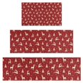 thumbnail image 1 of Red Christmas Deer and Tree Pattern Kitchen Rugs Sets Of 3,Kitchen Runner Rugs Non Skid Washable,Decorative Kitchen Floor Mats for Kitchen,Sink,Laundry,17"x30"+ 17"x47" + 17"x59", 1 of 6