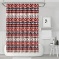 thumbnail image 1 of Red Christmas Deer and Tree Pattern Shower Curtain 72"x72" ,Bathroom Decorative Shower Curtains Set with 12 Hooks,Modern Waterproof Washable Shower Curtain, 1 of 6