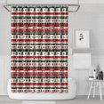 thumbnail image 1 of Red Christmas Deer and Tree Pattern Shower Curtain 72"x72" ,Bathroom Decorative Shower Curtains Set with 12 Hooks,Modern Waterproof Washable Shower Curtain, 1 of 6