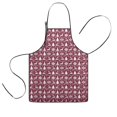 thumbnail image 1 of Red Christmas Deer and Tree Pattern Kids Aprons for Girls and Boys,Adjustable Neck Strap Toddler Aprons for Kids Cooking Baking, 1 of 7