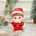 thumbnail image 1 of Red Christmas Doll Clothes Set with Reindeer Hat - Fits 8" Dolls (20cm), Winter Warm Outfit & Santa Costume for Fashion Dolls Red, 1 of 6