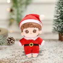 Red Christmas Doll Clothes Set with Reindeer Hat - Fits 8" Dolls (20cm), Winter Warm Outfit & Santa Costume for Fashion Dolls Red