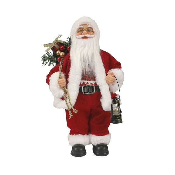 Red Christmas Doll Tree Topper Star, Red Silver Fabric Ornament For Tree, Holiday Decor