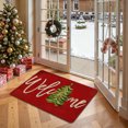 thumbnail image 1 of Red Christmas Doormat Non-Slip Absorbent Stain-Resistant Soft Polyester 23.6x15.7in - Reusable Festive Floor Mat for Entryway Kitchen Bathroom Living Room, 1 of 6