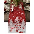 thumbnail image 1 of Red Christmas Dresser Scarf Farmhouse, Dining Table Decorations for Wedding/Parties, Snowflake Xmas Tree Ball Wooden Winter Table Runner 72 Inches Long for Kitchen Dining, 18 x 72 In, 1 of 9