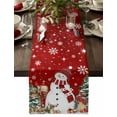 thumbnail image 1 of Red Christmas Dresser Scarf Farmhouse, Dining Table Decorations for Wedding/Parties, Snowman Gifts Xmas Tree Snowflake Winter Table Runner 36 Inches Long for Kitchen Dining, 13 x 36 In, 1 of 9