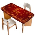 Red Christmas Elk Table Cloths for 3 Foot Rectangle Tables, Winter Xmas ...