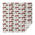 thumbnail image 1 of Red Christmas Farm and Truck Pattern Square Tablecloth,Waterproof Square Table Cover,Wipeable Spillproof Washable Table Cover for Home Kitchen Party Decor 60"x60"(152x152cm), 1 of 6