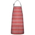 thumbnail image 1 of Red Christmas Folk Pattern Apron-Garden Aprons for Women with Pockets-Cotton Linen Waterproof Kitchen Cooking Gardening Aprons Adjustable for Kitchen,Cooking,BBQ and Salon 33"x27", 1 of 7