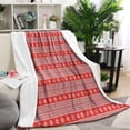 thumbnail image 1 of Red Christmas Folk Pattern Blanket,Comfortable Soft Lamb Wool Throw Blanket,All Season,Warm Lightweight Blankets for Sofa Bed Couch Living Room Chair,40"x50", 1 of 4