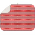 thumbnail image 1 of Red Christmas Folk Pattern Dish Drying Mat for Kitchen 1 Pack, Ultra Absorbent Microfiber Dishes Drainer Mats,18x24in(46x61cm), 1 of 4