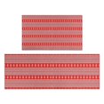 thumbnail image 1 of Red Christmas Folk Pattern Kitchen Rugs Sets Of 2,Anti Fatigue Kitchen Mat Rugs Non Slip Washable,Decorative Kitchen Floor Mats for Kitchen,Sink,Laundry,17"x30"+17"x47", 1 of 7
