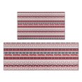 thumbnail image 1 of Red Christmas Folk Pattern Kitchen Rugs Sets Of 2,Anti Fatigue Kitchen Mat Rugs Non Slip Washable,Decorative Kitchen Floor Mats for Kitchen,Sink,Laundry,17"x30"+17"x47", 1 of 7