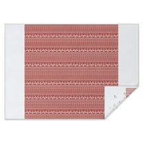 Red Christmas Folk Pattern Rectangle Tablecloth 60"x84",Waterproof Polyester Rectangle Table Cloth, Wipeable Spillproof Polyester Tablecloth for Dining, Camping, Indoor and Outdoor