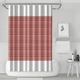 thumbnail image 1 of Red Christmas Folk Pattern Shower Curtain 72"x72" ,Bathroom Decorative Shower Curtains Set with 12 Hooks,Modern Waterproof Washable Shower Curtain, 1 of 6