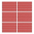 thumbnail image 1 of Red Christmas Folk Pattern Summer Placemats Table Placemats Set Of 6-Linen Kitchen Washable Placemats Table Mats 11.8"x17.7" Non-Slip Heat Resistant, 1 of 5