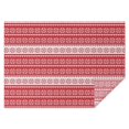 thumbnail image 1 of Red Christmas Geometric Snowflake Pattern Rectangle Tablecloth 60"x84",Waterproof Polyester Rectangle Table Cloth, Wipeable Spillproof Polyester Tablecloth for Dining, Camping, Indoor and Outdoor, 1 of 5